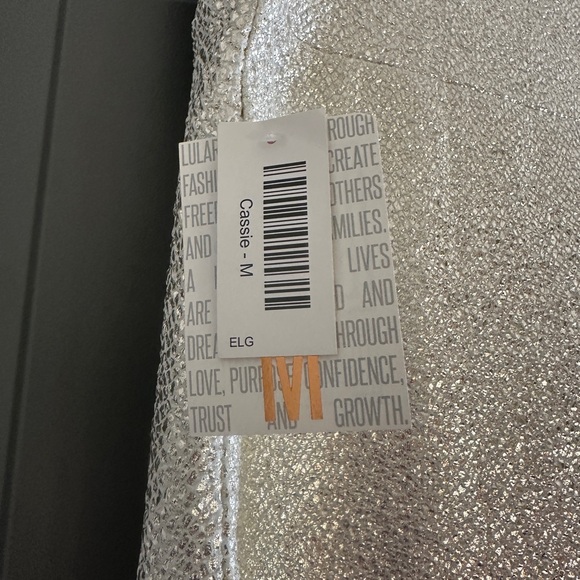 LuLaRoe Shimmering Silver Pencil Skirt - Picture 4 of 4